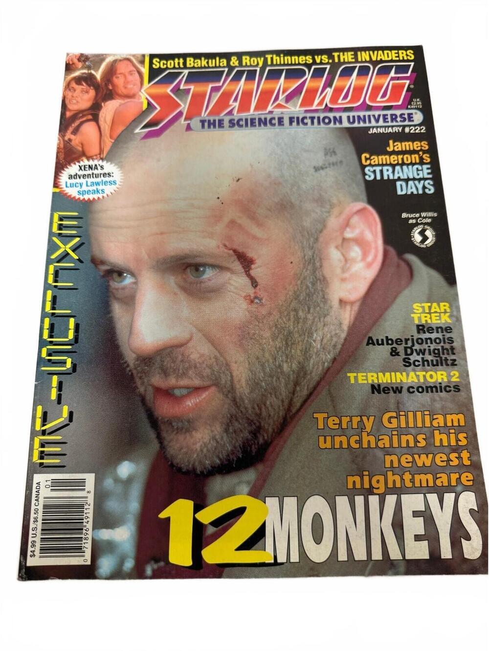 Starlog Sci-Fi Magazine 222 Jan 1996 12 Monkeys Bruce Willis Star Wars Ad